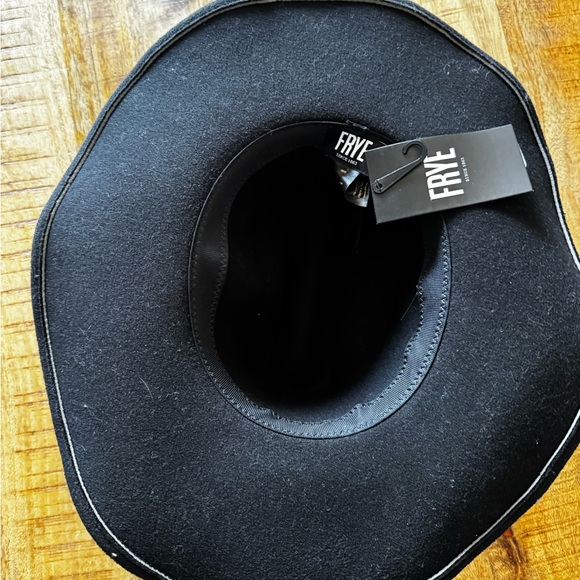 Frye Black and Blue Western Hat with Turquoise Accents - Picture 6 of 7